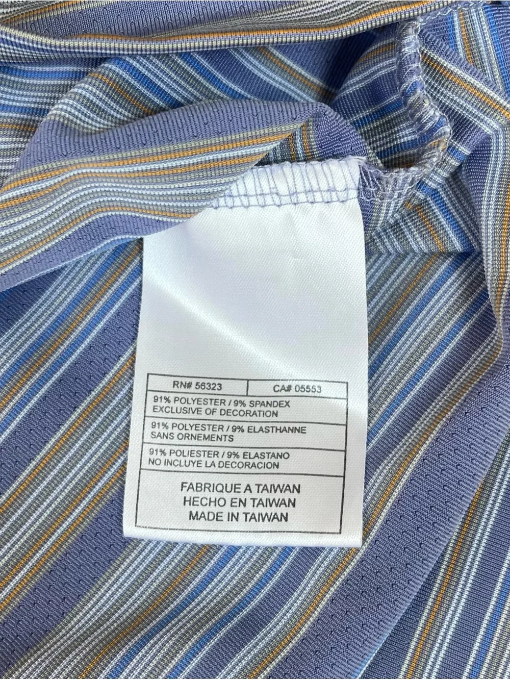 Nike Golf Blue Striped Sleeveless Polo Tank Top Shirt Size M (8-10) FIT DRY